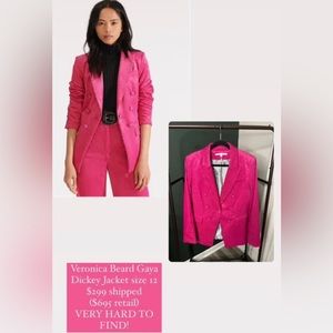 Barbie pink Veronica Beard Gaya Dickey jacket. Size 12. Very hard to find.